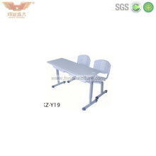 Morden White School Student Furniture Double Seats Student Desk and Chairs (KZ-Y19)